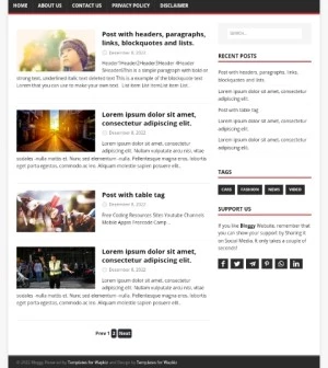 Bloggy - free wapkiz blog theme