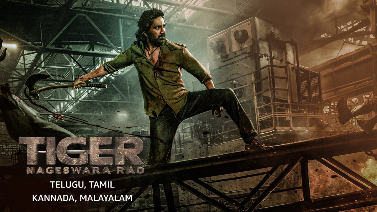 Tiger Nageswara Rao (2023) Dual Audio [Tamil +Telugu] AMZN WEB-DL