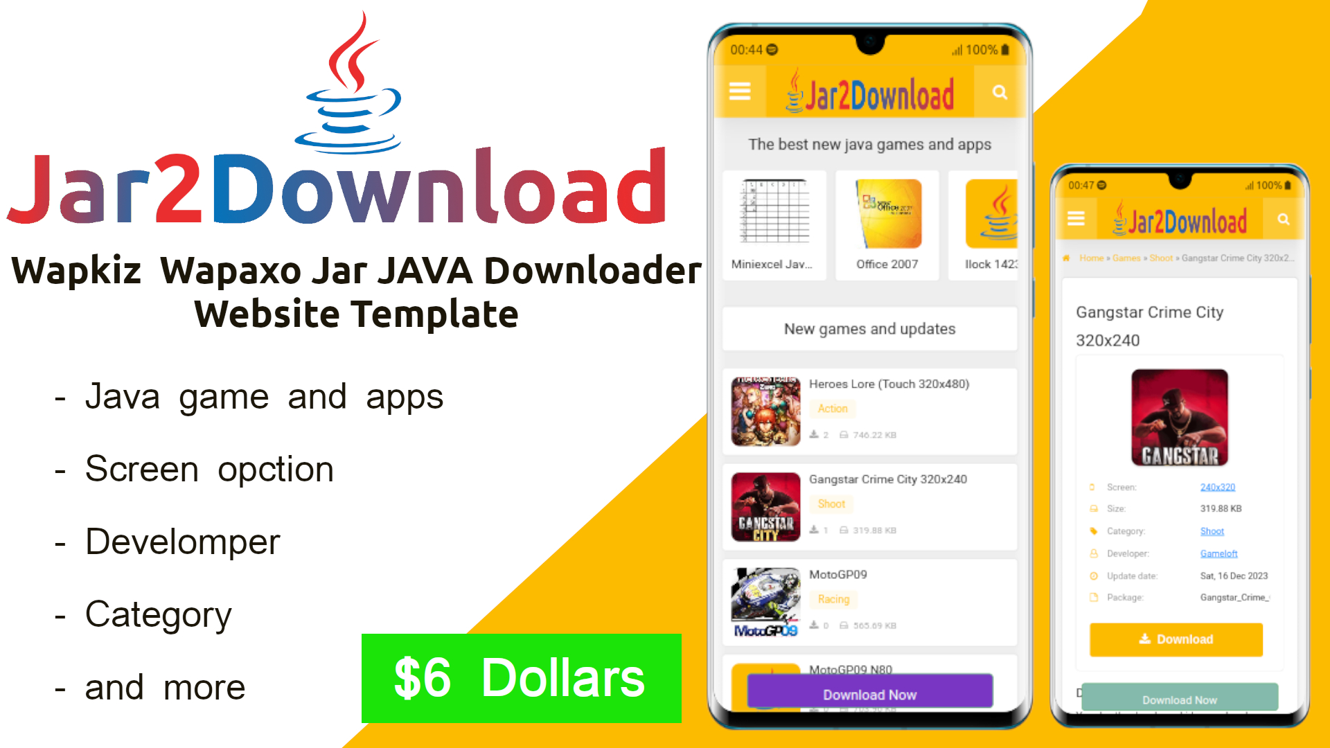 Jar2Download Java Jar Theme website for wapkiz