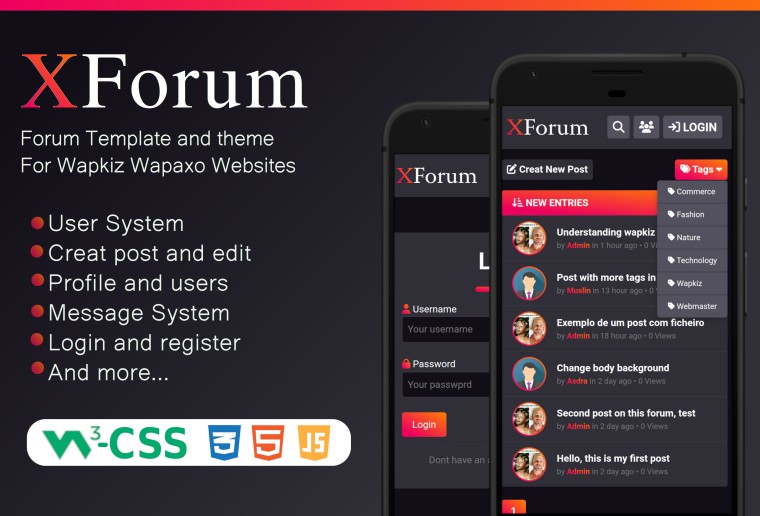 XForum - Wapkiz Theme for Forum websites