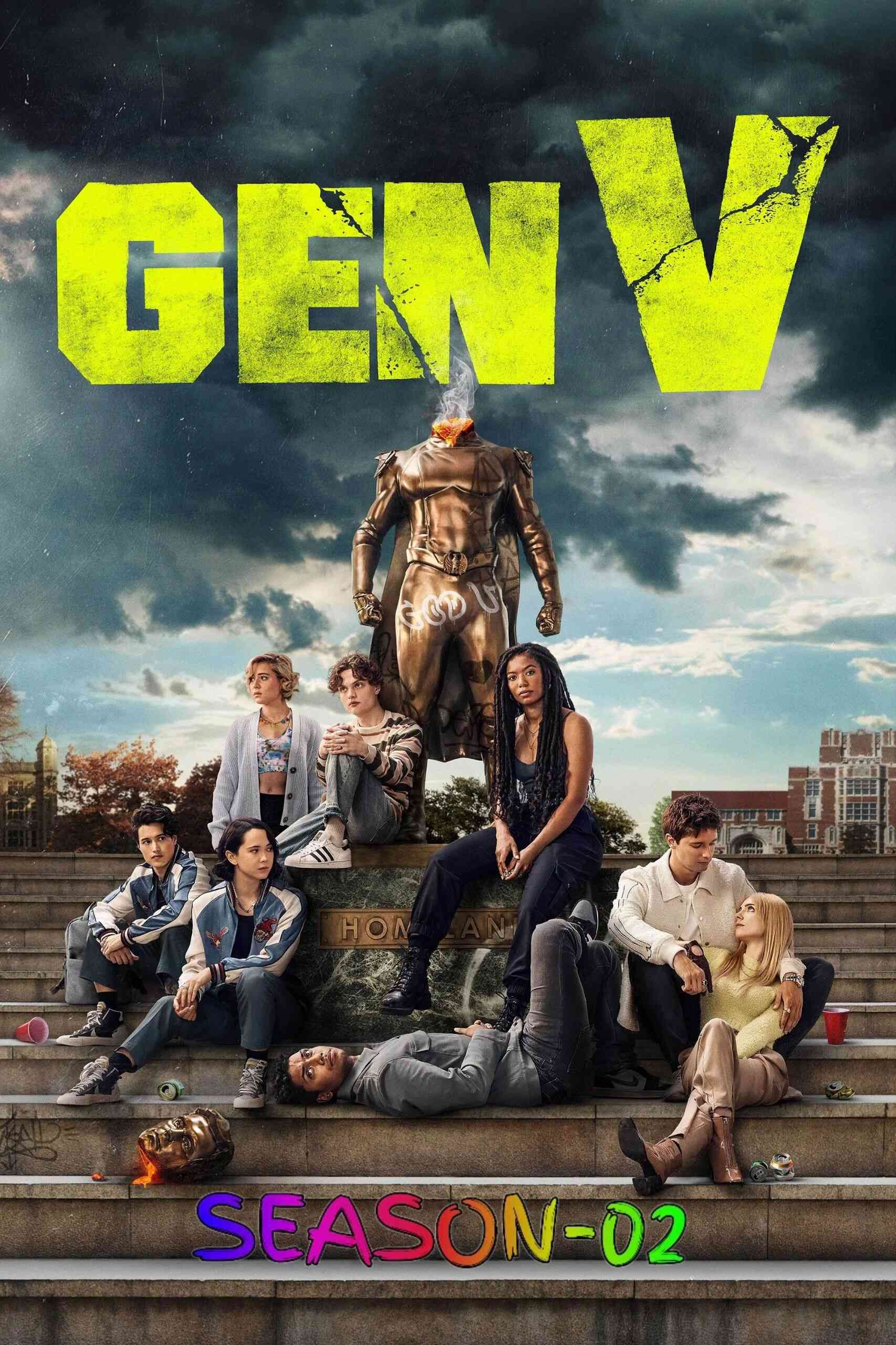 Gen V S02 (2025) (Hindi + English) Dual Audio Completed Web Series HEVC ESub (🔰 Episode-08 Last)