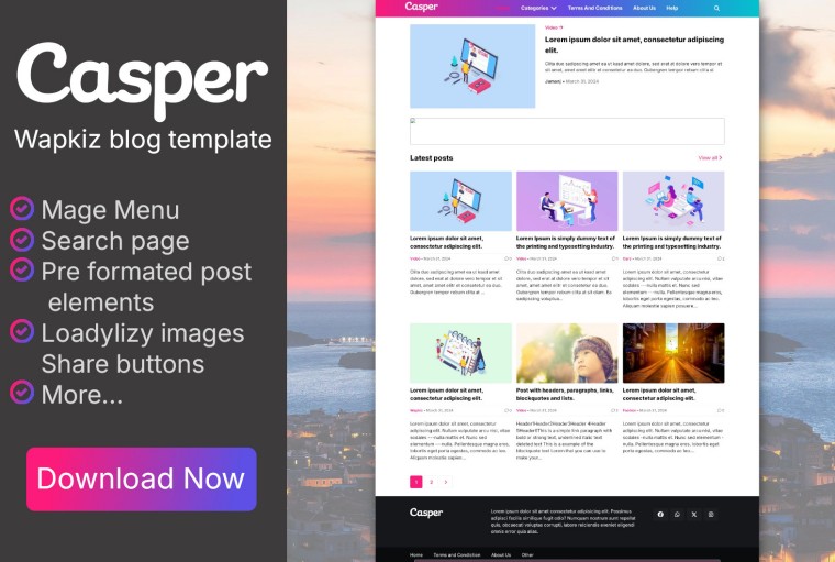 Casper Blog Theme