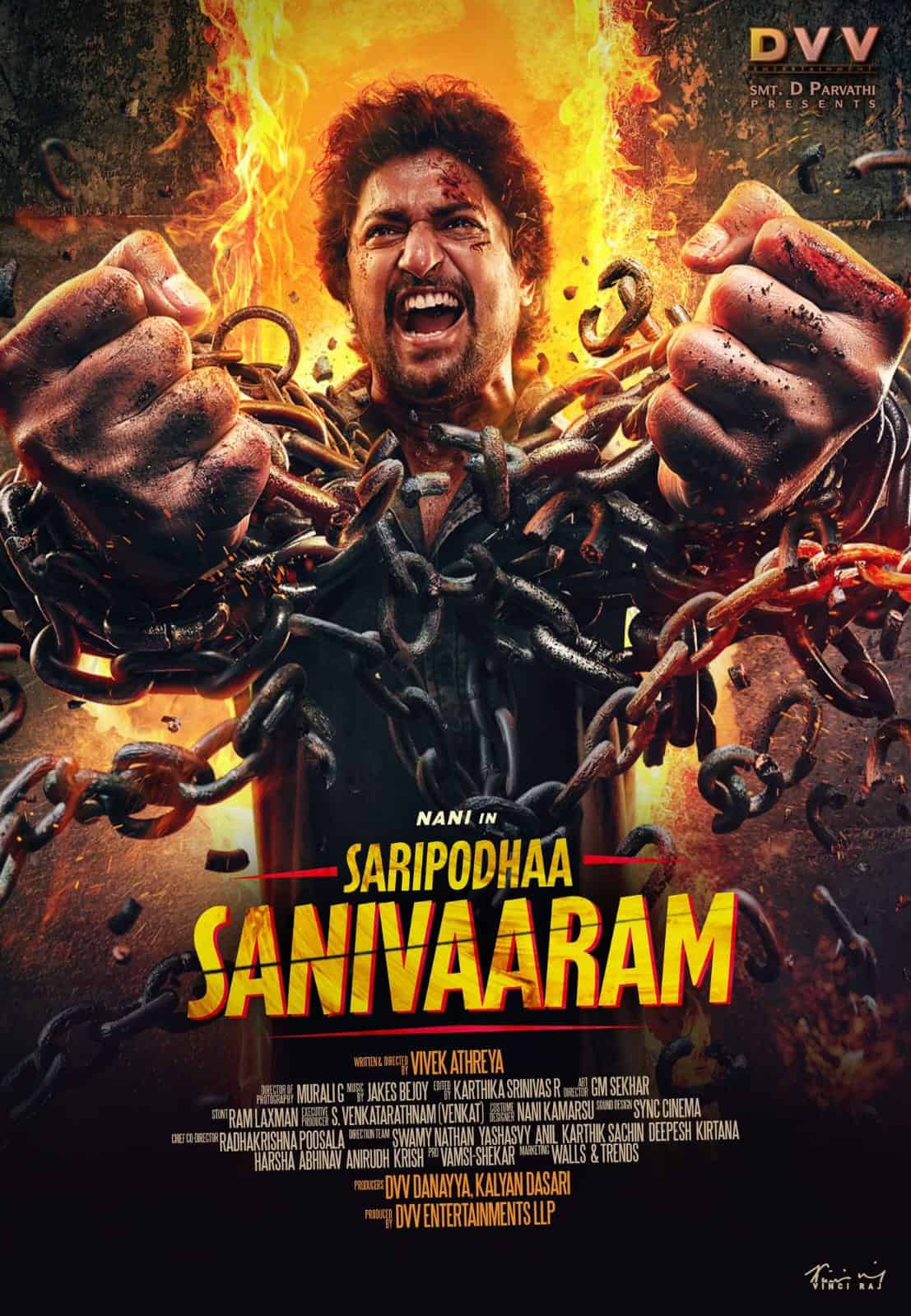 Saripodhaa Sanivaaram 2024 Hindi Dubbed Movie HDTS