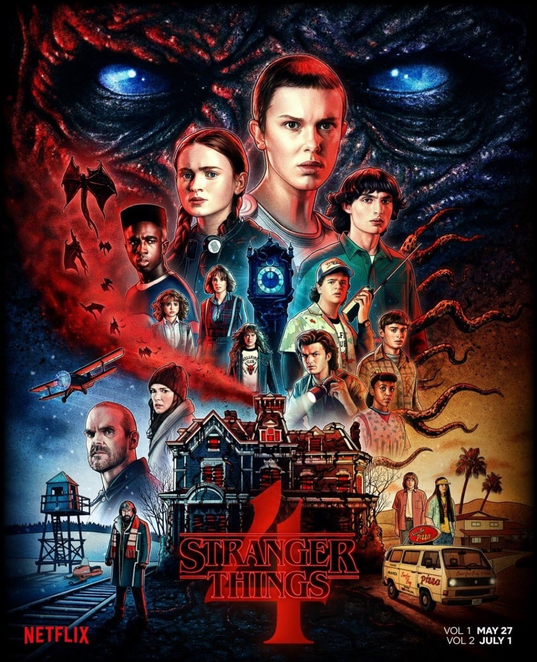 Stranger Things (2022) S4-E1 To 7 Hindi Dubbed (Netflix)