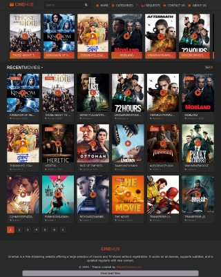 CineHub - Movie Site Wapkiz Theme - Wapkiz Template