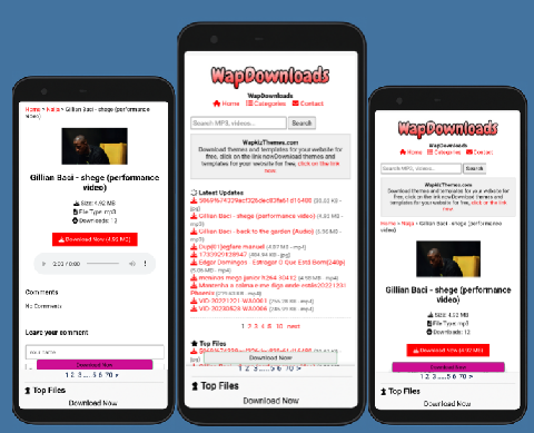 WapDownloads Wapkiz Downloader Website Theme - Wapkiz Template