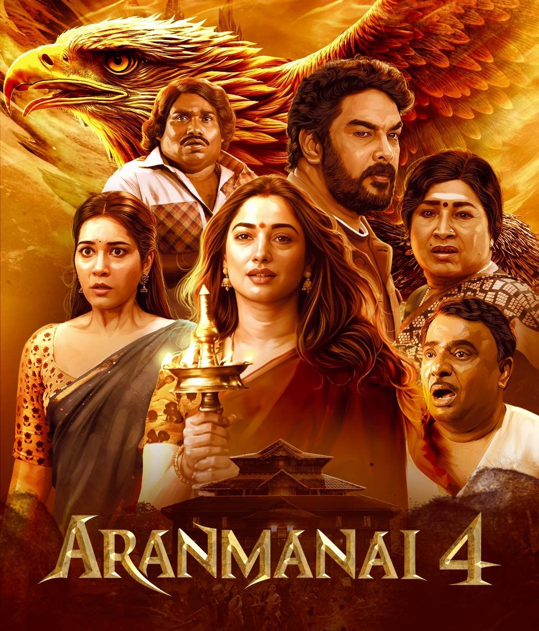 Aranmanai 4 (2024) Dual Audio [Hindi +Tamil]  WEBRip