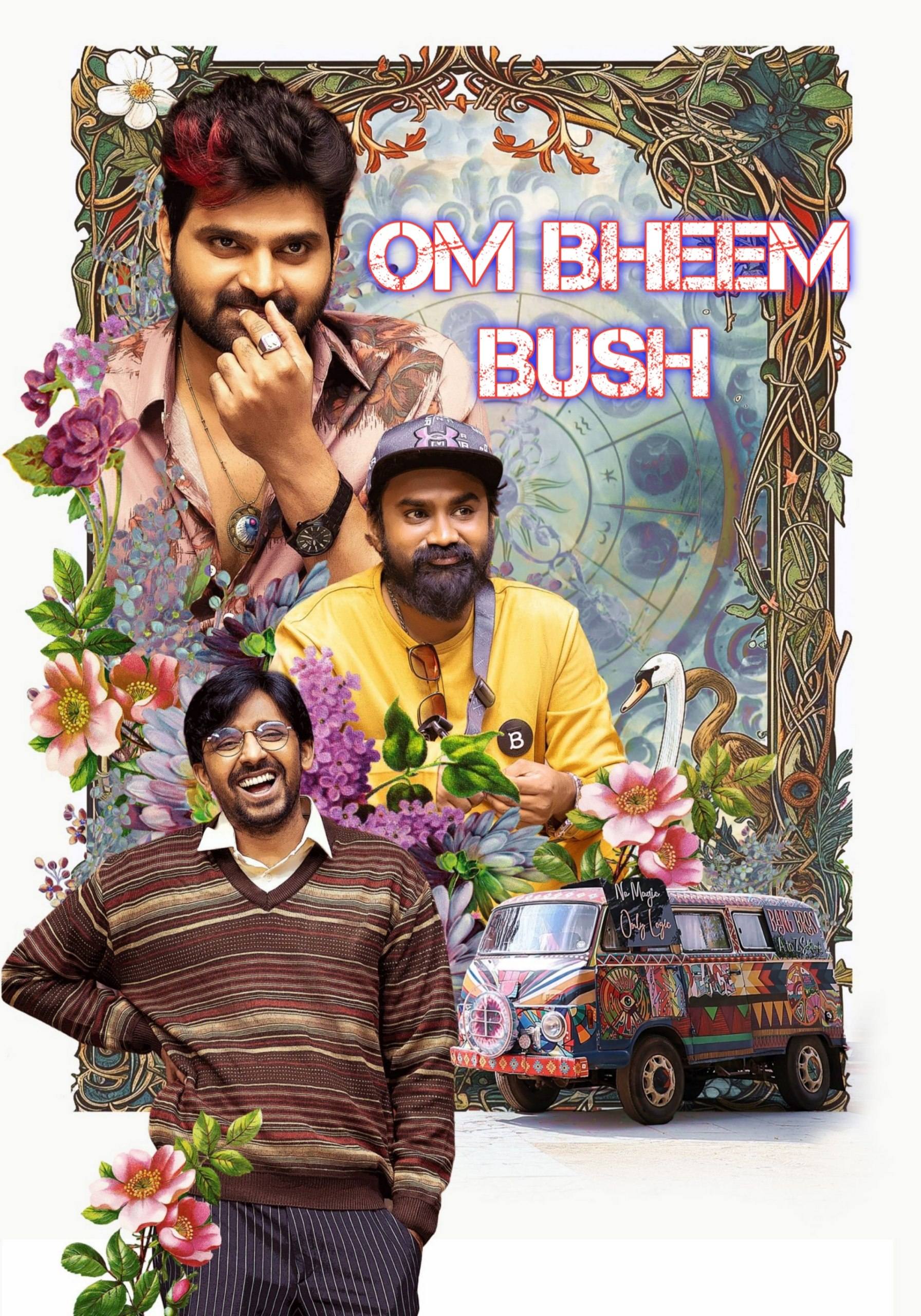 Om Bheem Bush 2024 Hindi Telugu Dual Audio UnCut Movie Download Poster