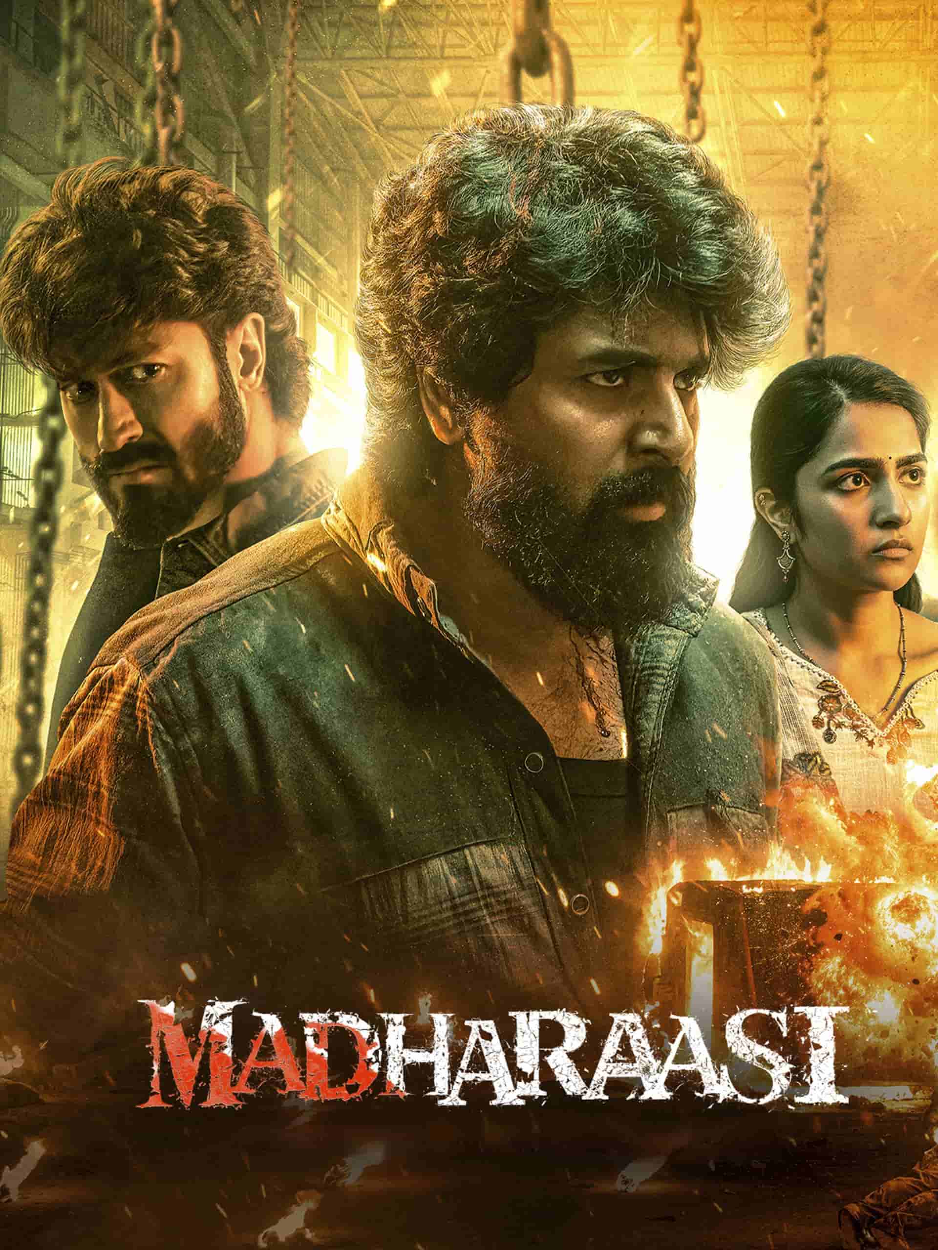 Madharaasi (2025) DS4K Dual Audio [Hindi & Tamil] Full Movie HD ESub
