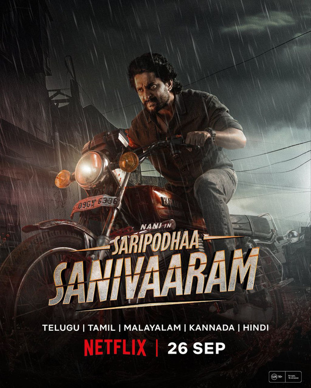 Saripodhaa Sanivaaram (2024) Dual Audio [Hindi-Telugu] Netflix WEB-Rip