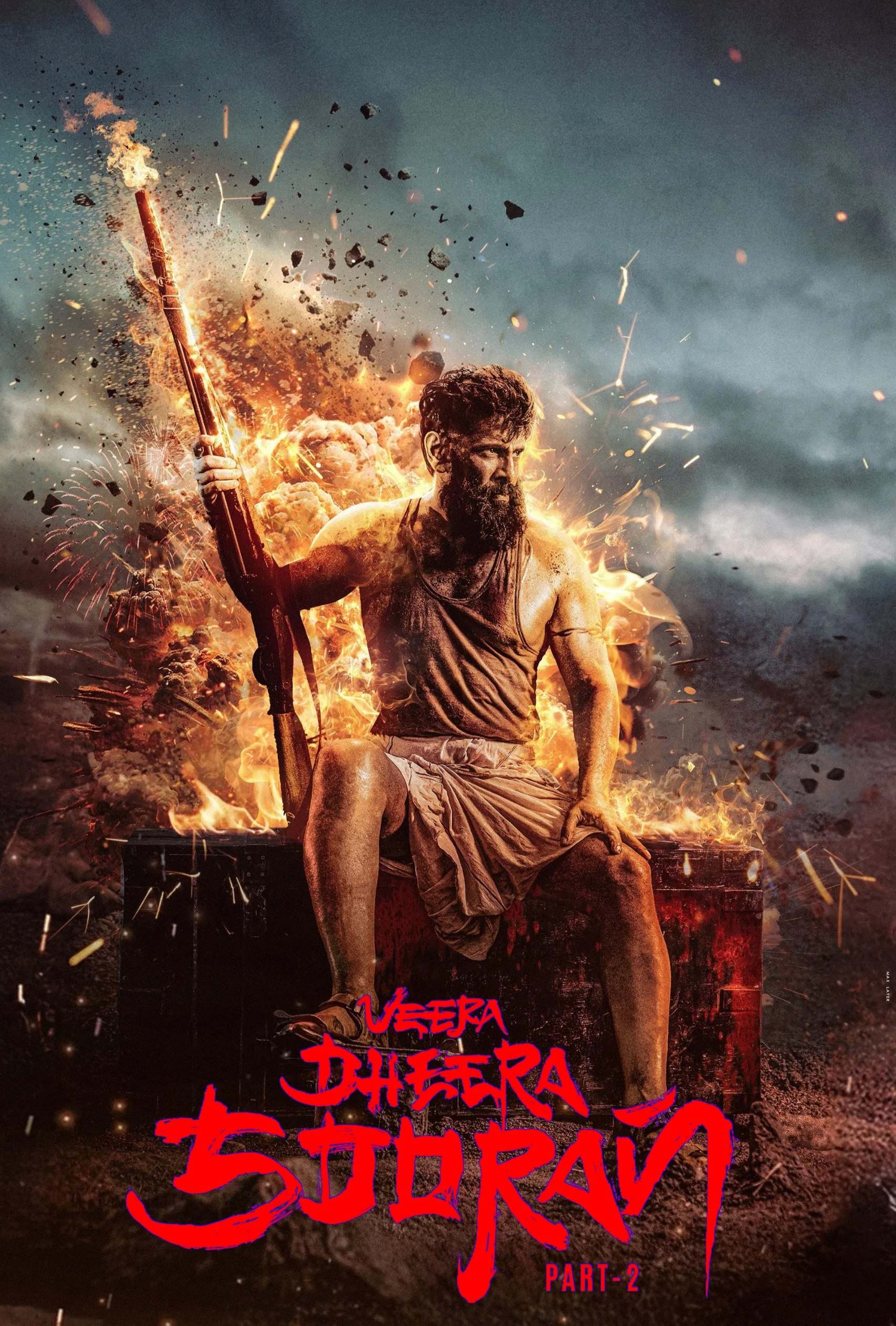 Veer Dheera Sura Part 2 2025 Hindi Tamil Dual Audio UnCut South Movie HD ESub Poster