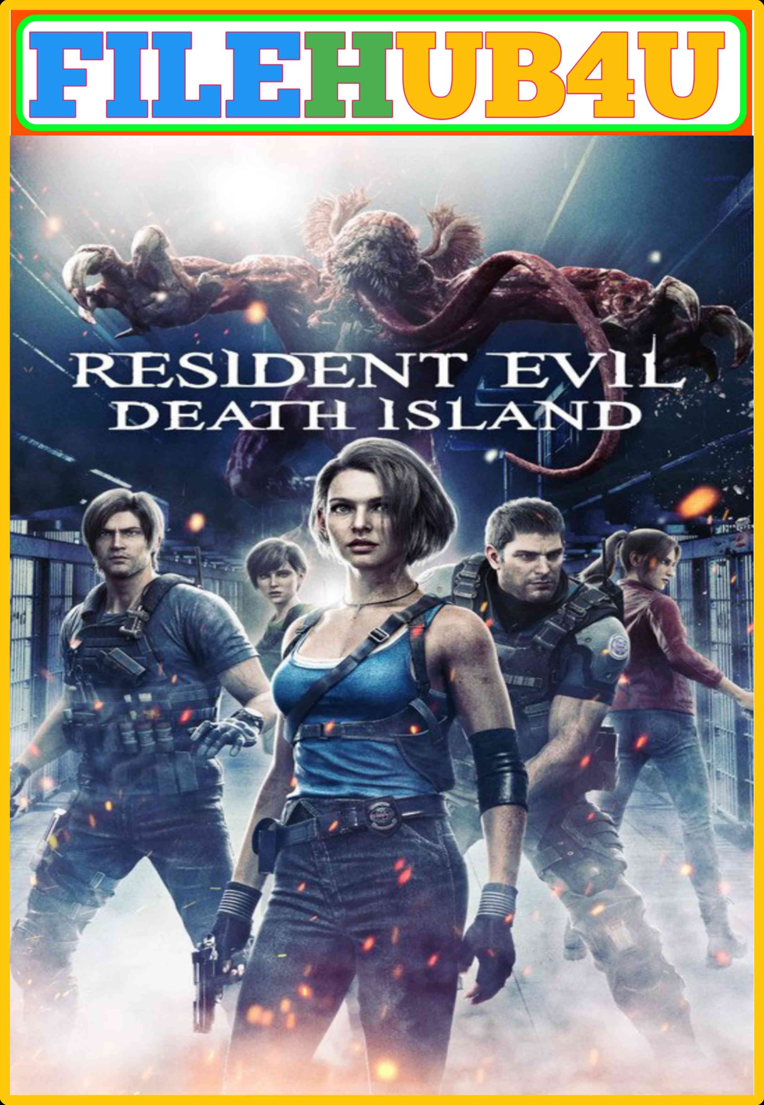 Resident Evil Death Island (2023) {Hindi + English} Dual Audio Full Movie HD BluRay ESub