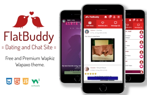 FlatBuddy - Dating and chat site theme for wapkiz and wapaxo - Wapkiz Template