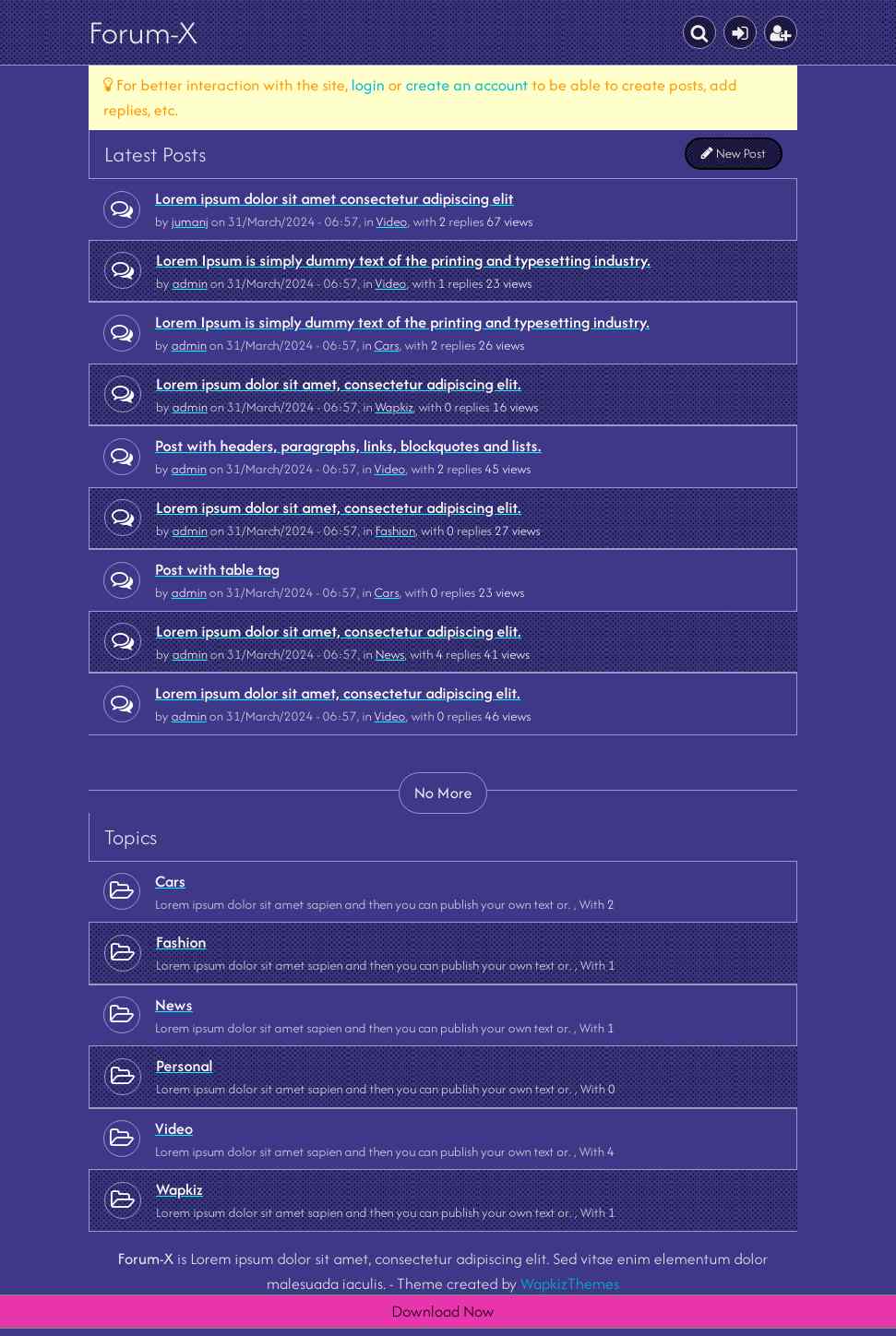 Forum-X--Theme wapkiz theme