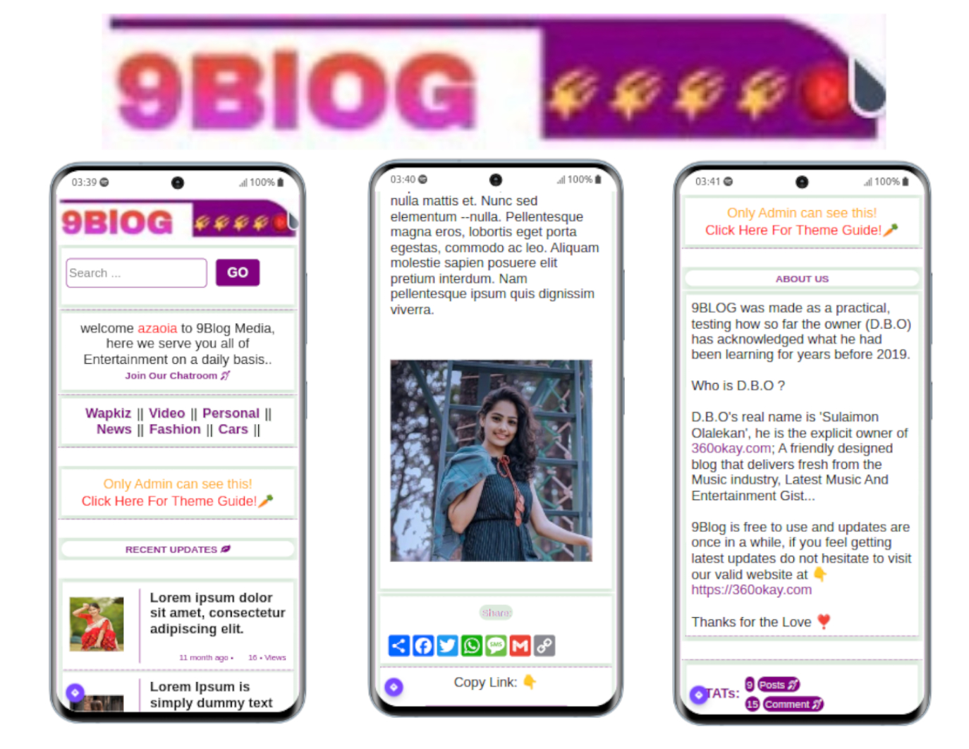 9blog wapkiz theme