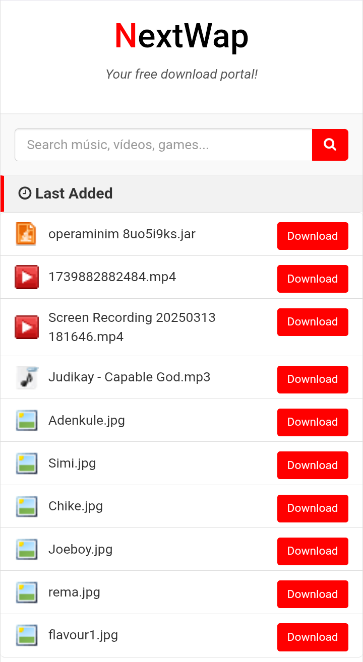 NextWap Downloader Website Template for wapkiz - Wapkiz Template