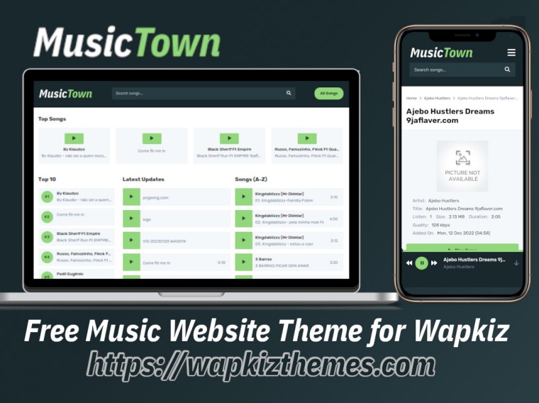 MusicTown - Free Musci Streaming And Downloader Website Theme