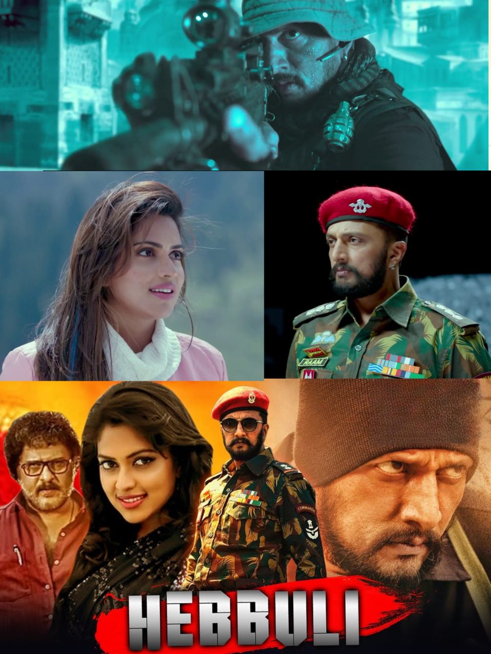 Hebbuli (2017) {Hindi + Kannada} Dual Audio UnCut Movie HD ESub