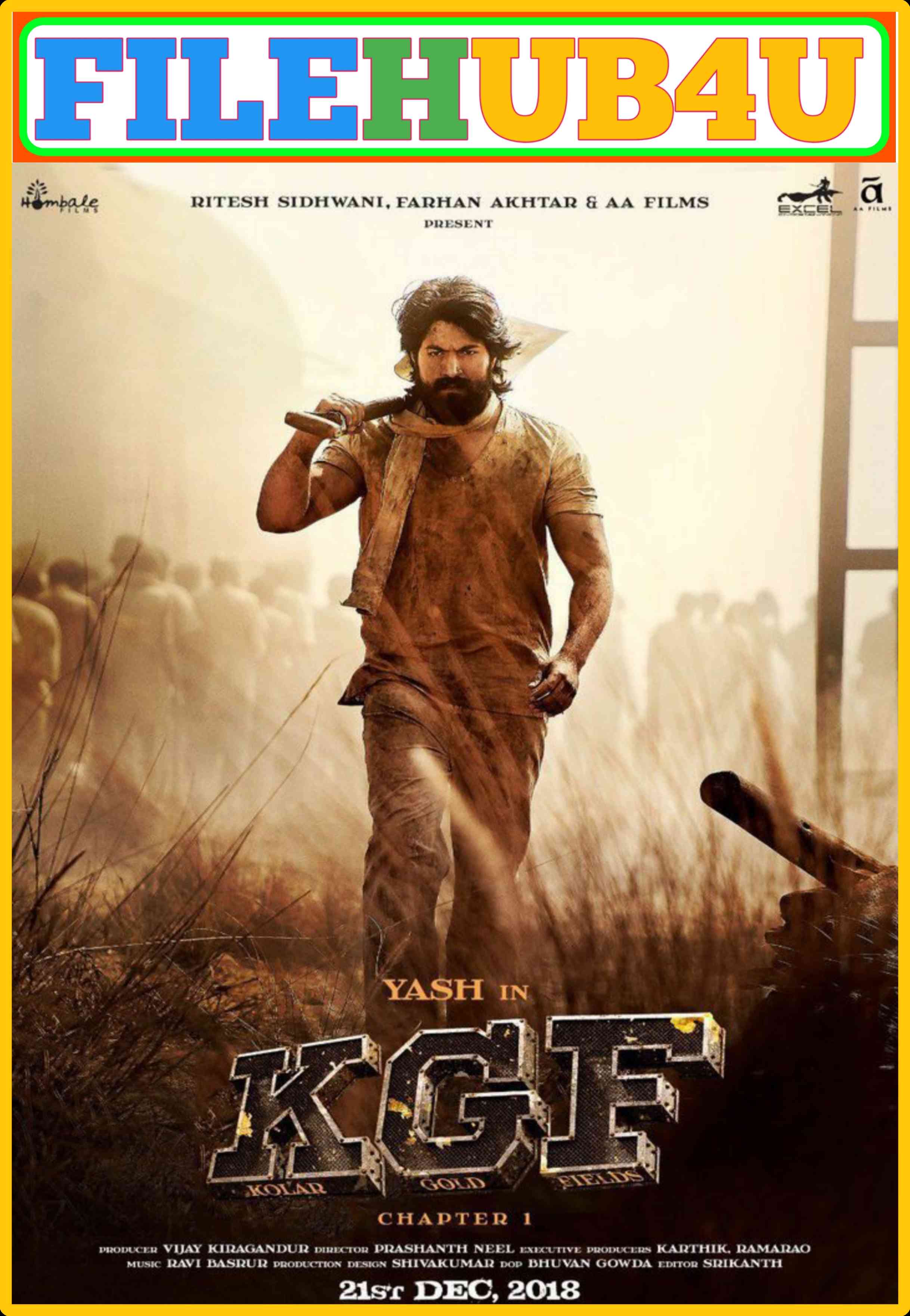 KGF Chapter 1 (2018) South Hindi Dubbed Full movie HD
