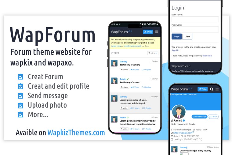 WapForum - Forum Theme Website Template - Wapkiz Template