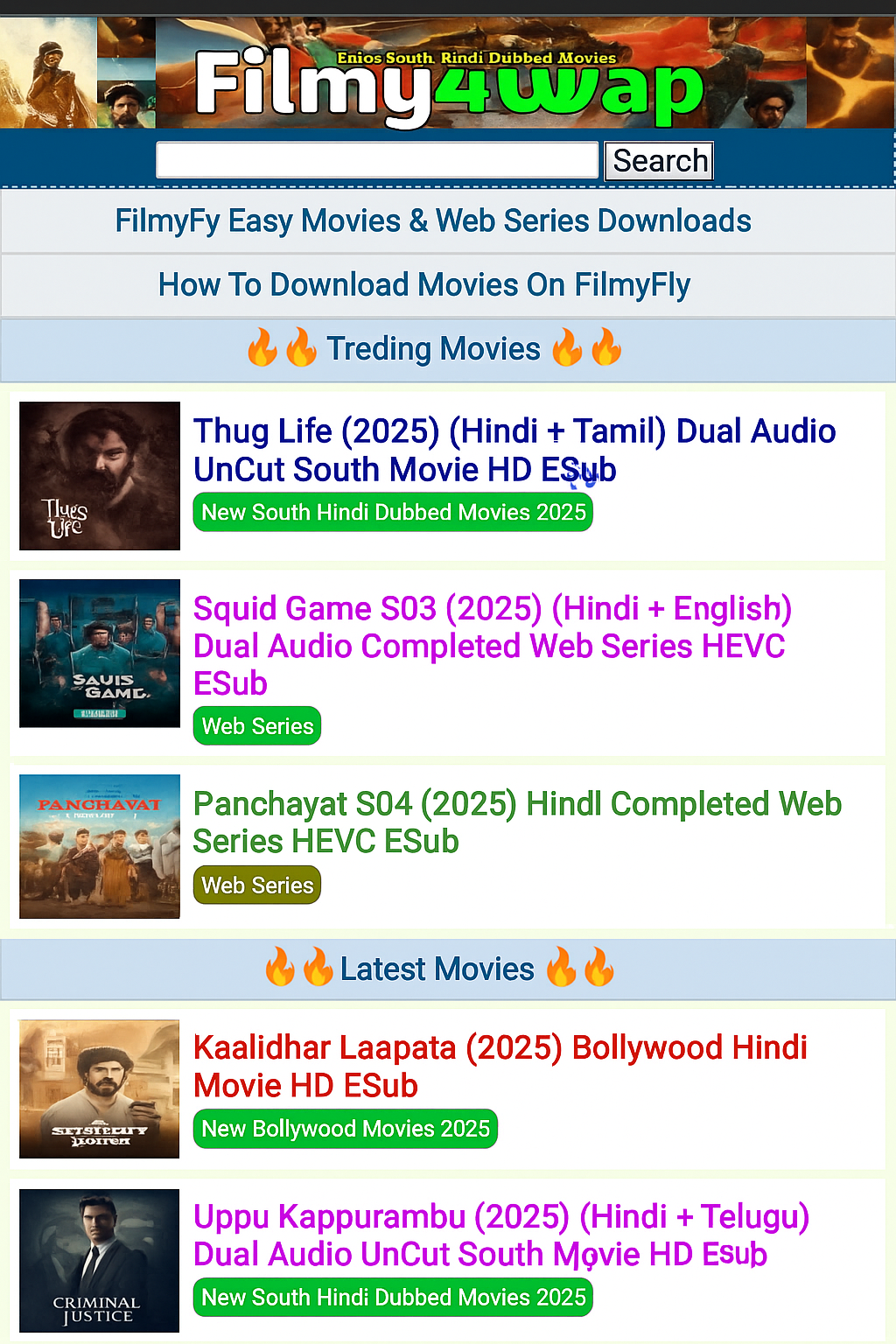 Flimy4wap version 1 Wapkiz Movies Theme