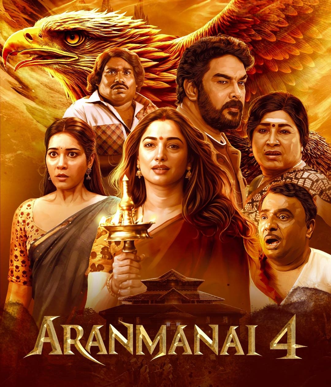 Aranmanai 4 (2024) {Hindi (Clear) + Tamil} Dual Audio UnCut Movie HD ESub