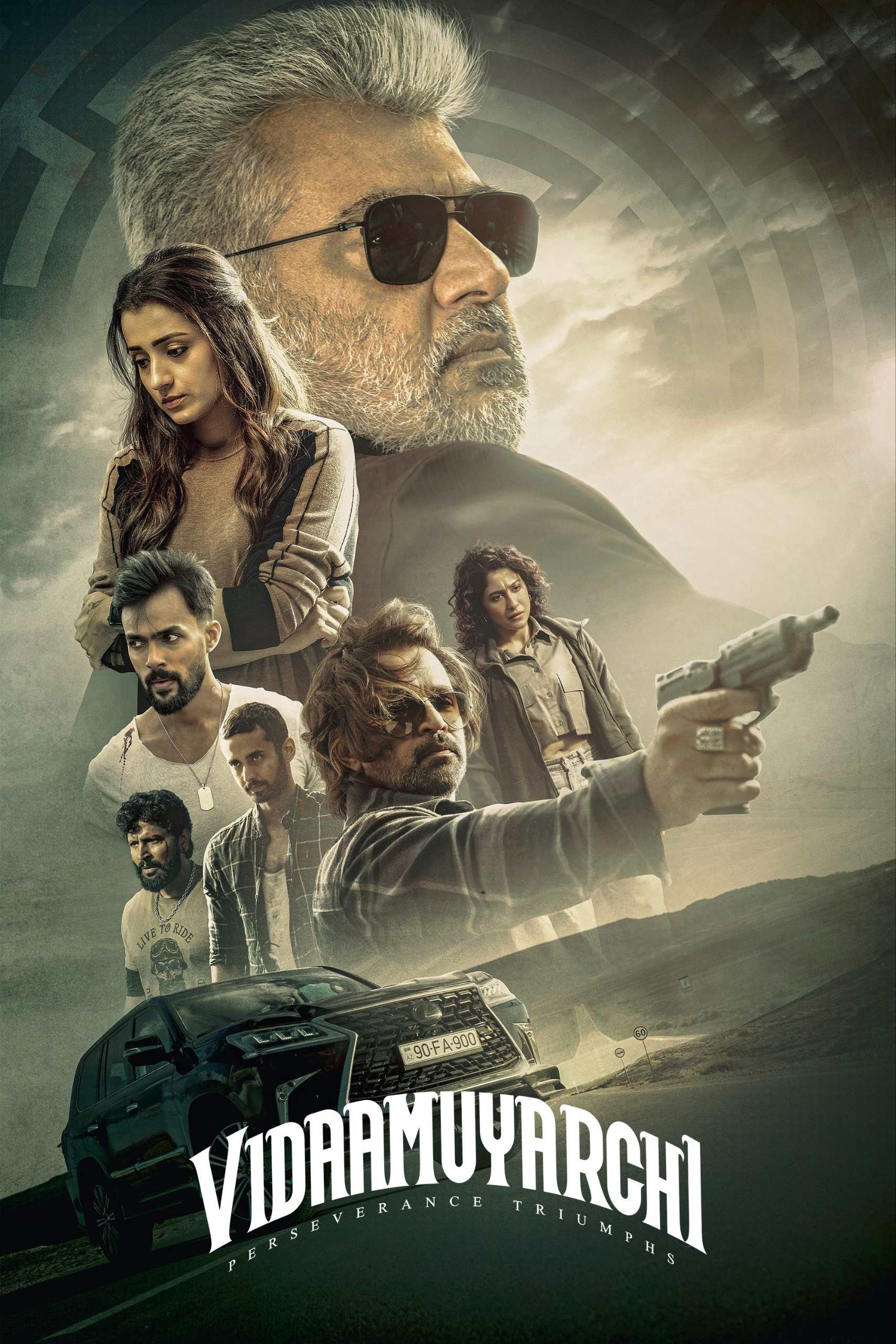 Vidaamuyarchi 2025 South Hindi Dubbed Movie Download Poster
