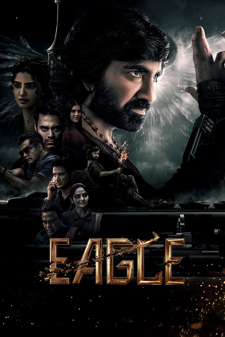 Eagle 2024 Hindi Telugu Dual Audio UnCut South Movie Poster